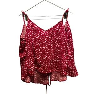SHEIN Women’s Hearts Viscose Open back Cami Tank Top Size XL